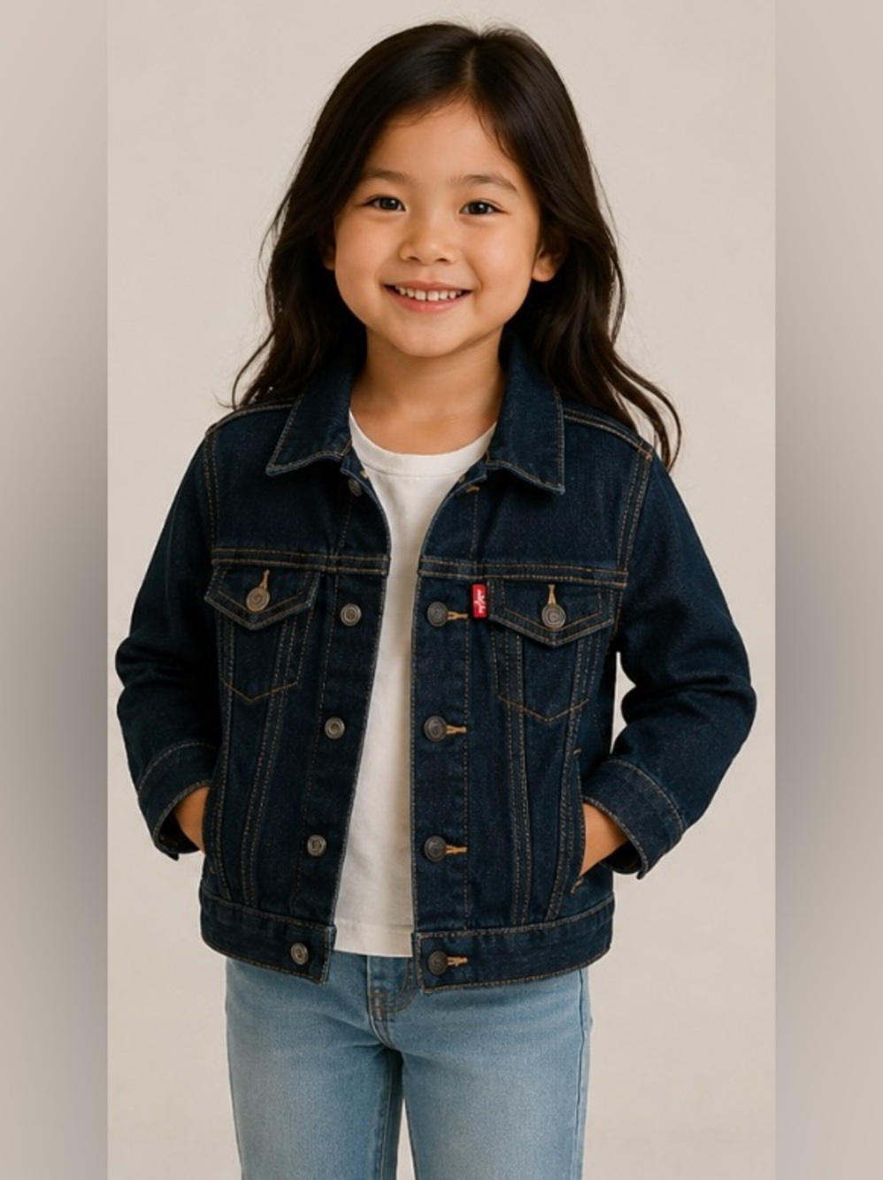 Levi's Kids Dark Blue Denim Jacket, 3T